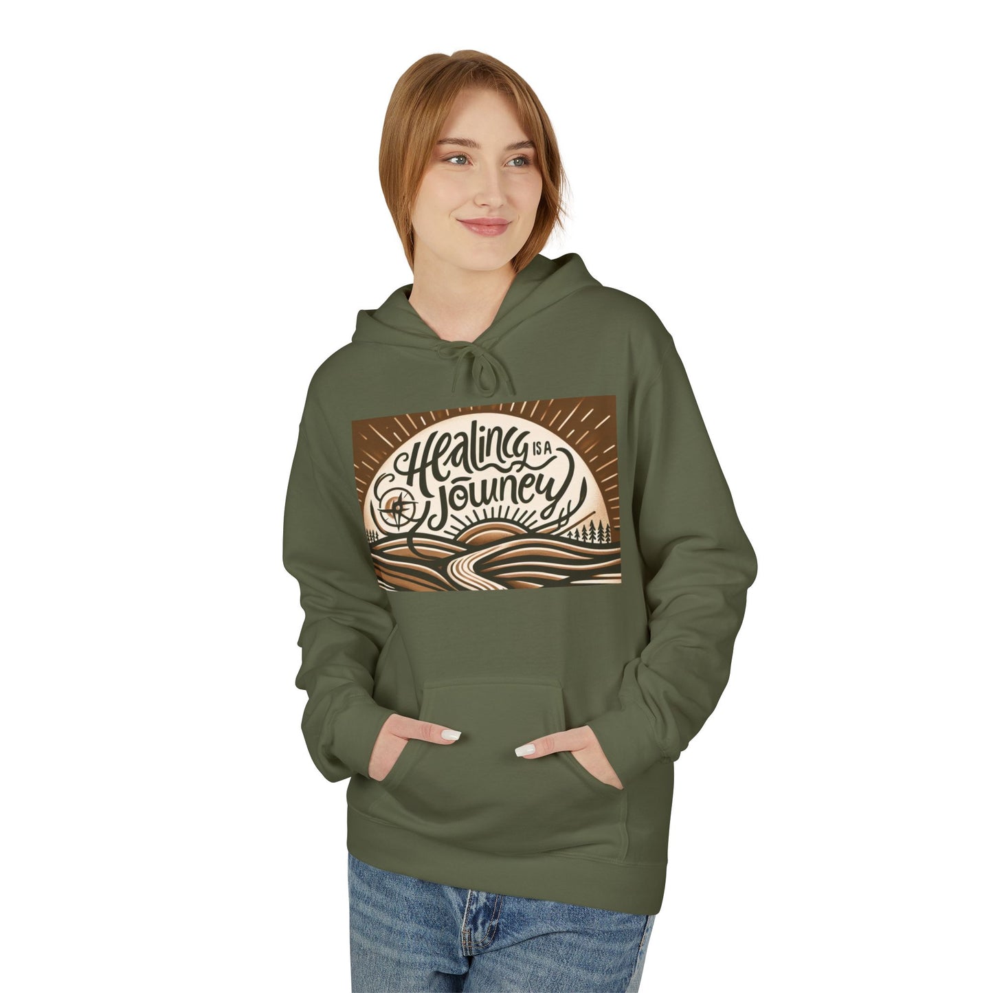 Healing Journey Unisex Fleece Hoodie - Gesellige en inspirerende drag