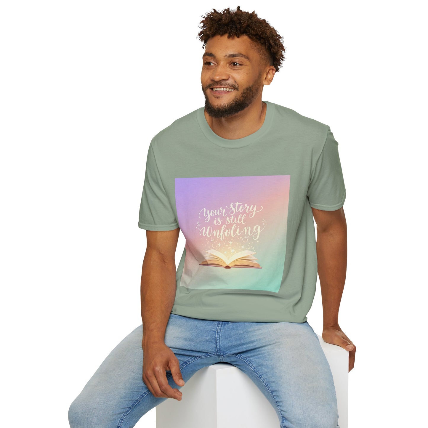 Your Story Is Still Unfolding T-Shirt | Inspirational Unisex Softstyle Tee