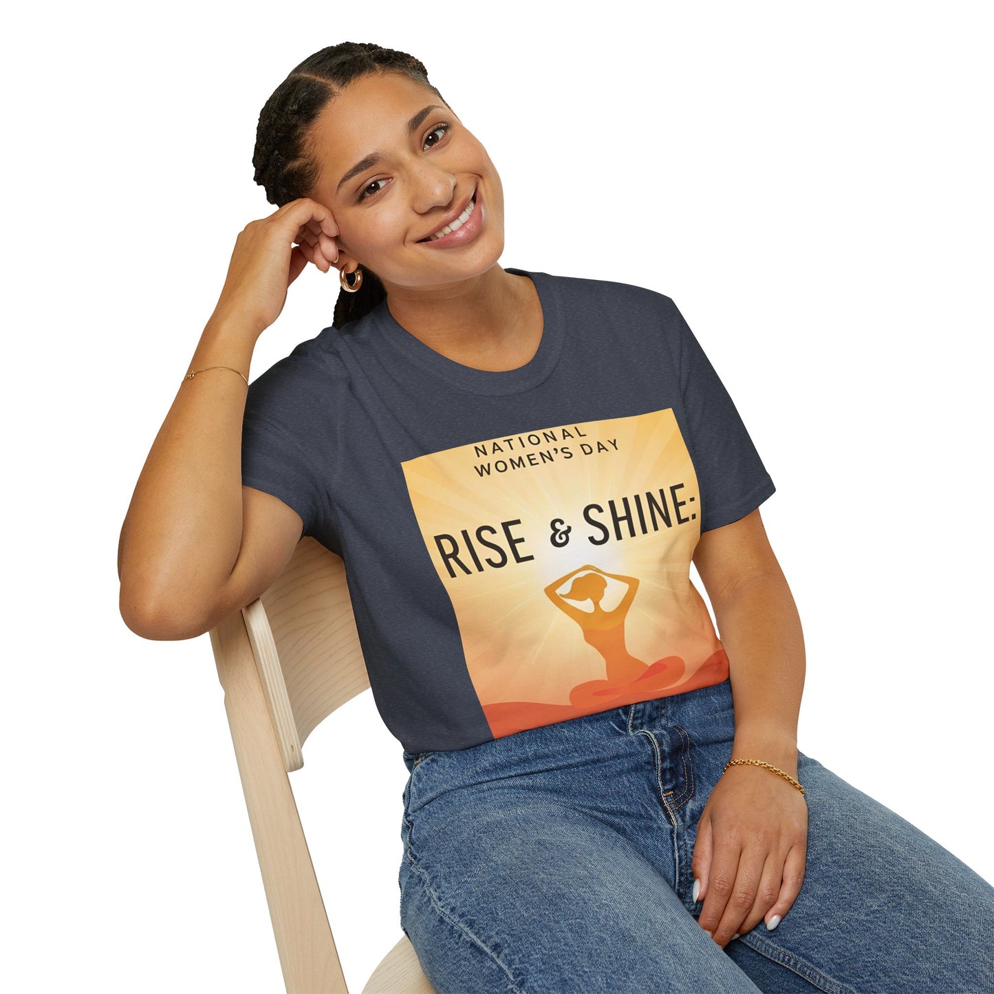 Empowering Women's Day T-Shirt - "Rise & Shine: Your Mind Matters"