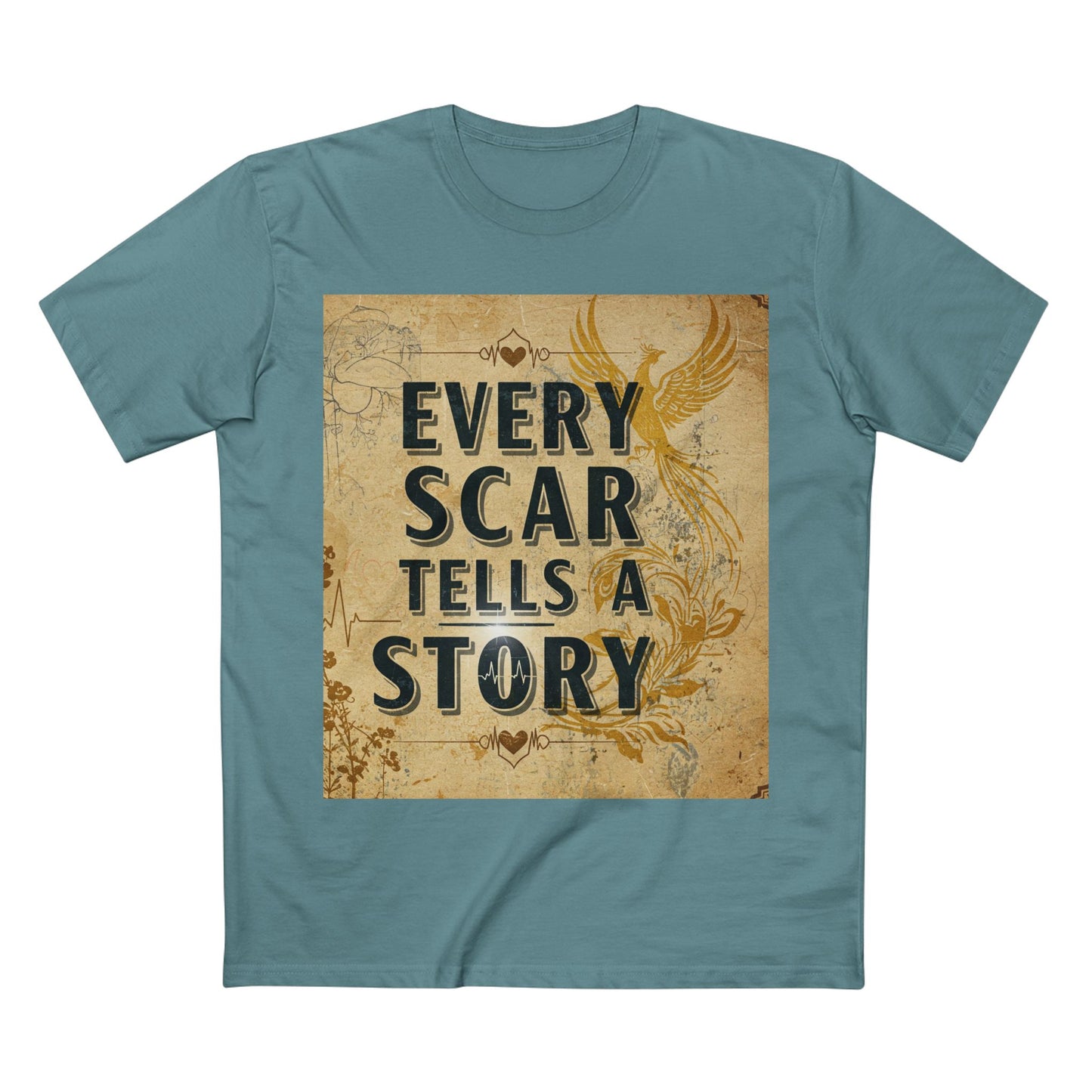 Every Scar Tells a Story Adult Tee - Inspirational Graphic T-Shirt