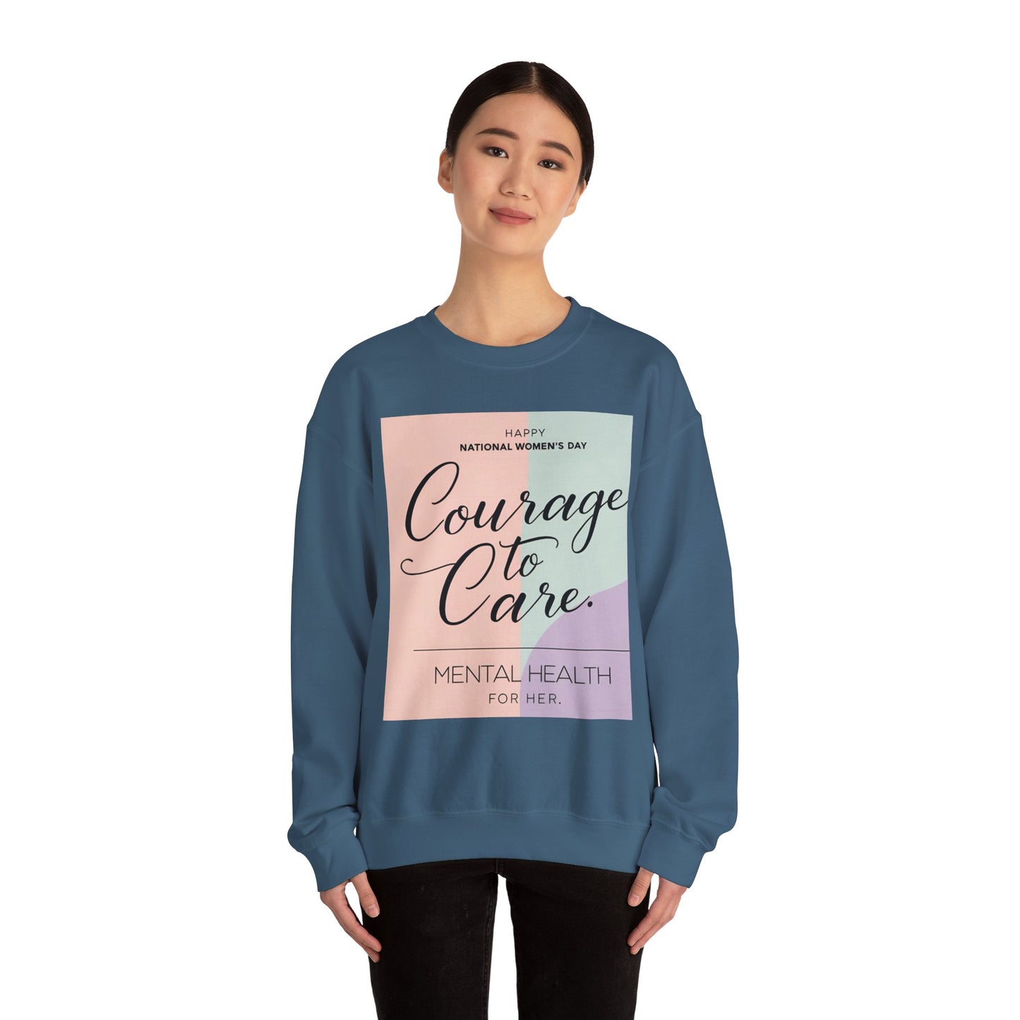 Courage to Care Sweatshirt vir Geestesgesondheidsbewustheid