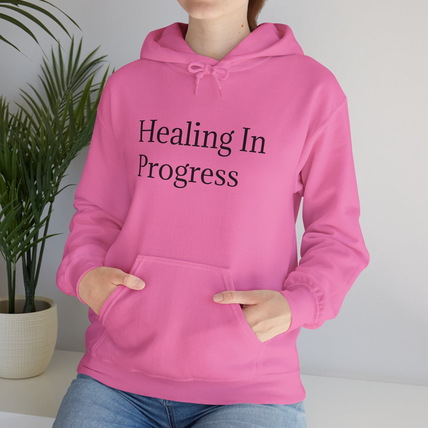 တိုးတက်မှုအတွက် ကုစားခြင်း Unisex Heavy Blend Hoodie - Self-Care &amp; Relaxation အတွက် ဇိမ်ခံအင်္ကျီ