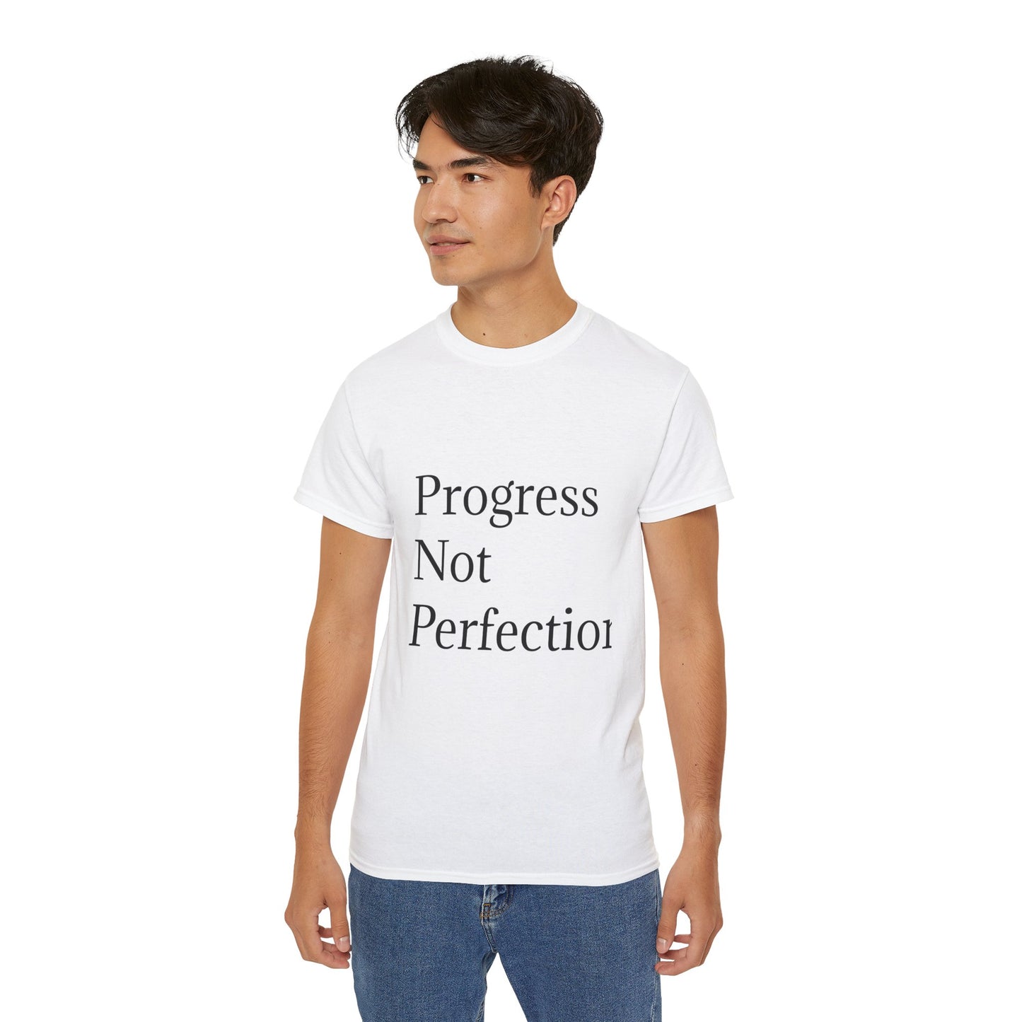 Progress Not Perfection Unisex Ultra Cotton Tee | Motiverende T-hemp vir daaglikse inspirasie