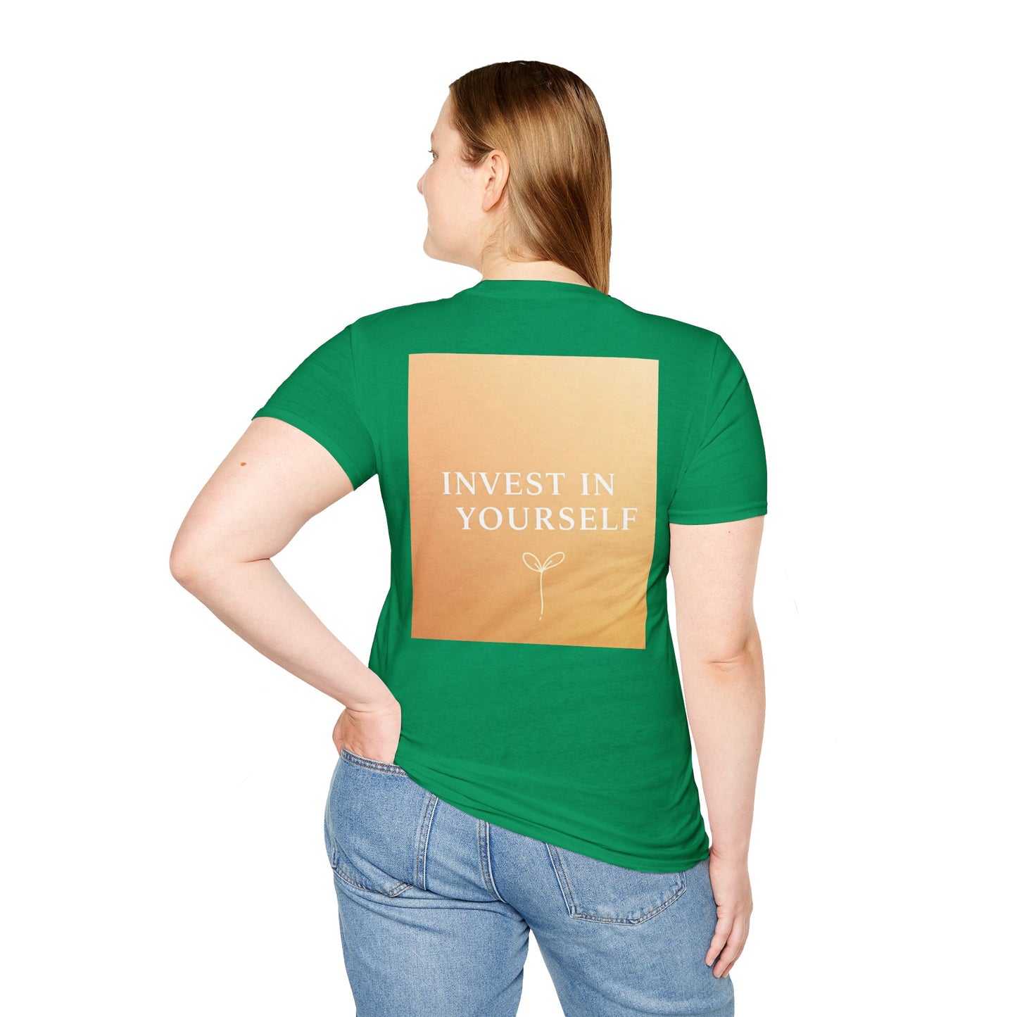 Front Print Design "Invest in Yourself" T-Shirt