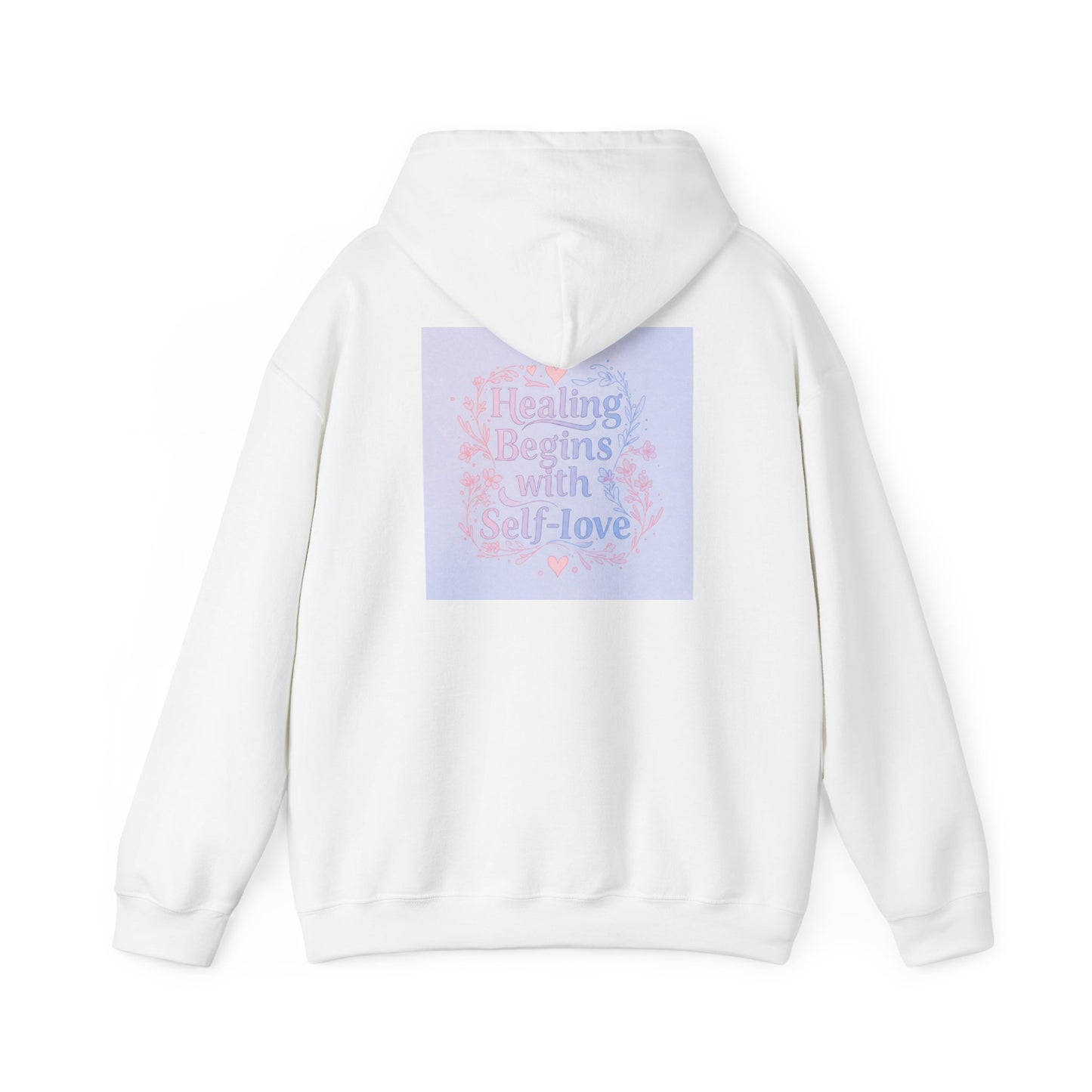 Back Print Design "Healing Begins with Self-Love" Hoodie