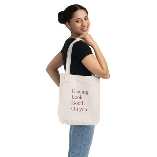 Healing Looks Good Organic Canvas Tote Bag