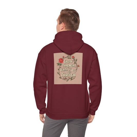 Back Print Design - "Grow Through What You Go Through" Hoodie