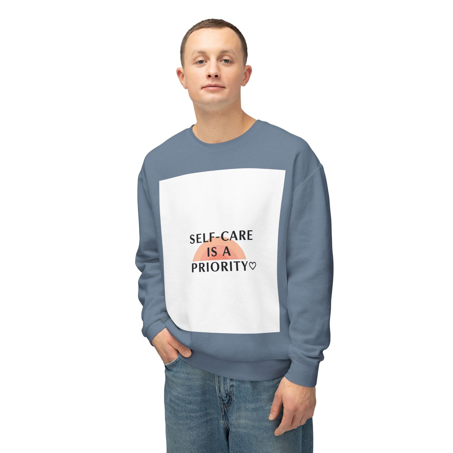 Self-Care Is a Priority Unisex Lightweight Sweatshirt