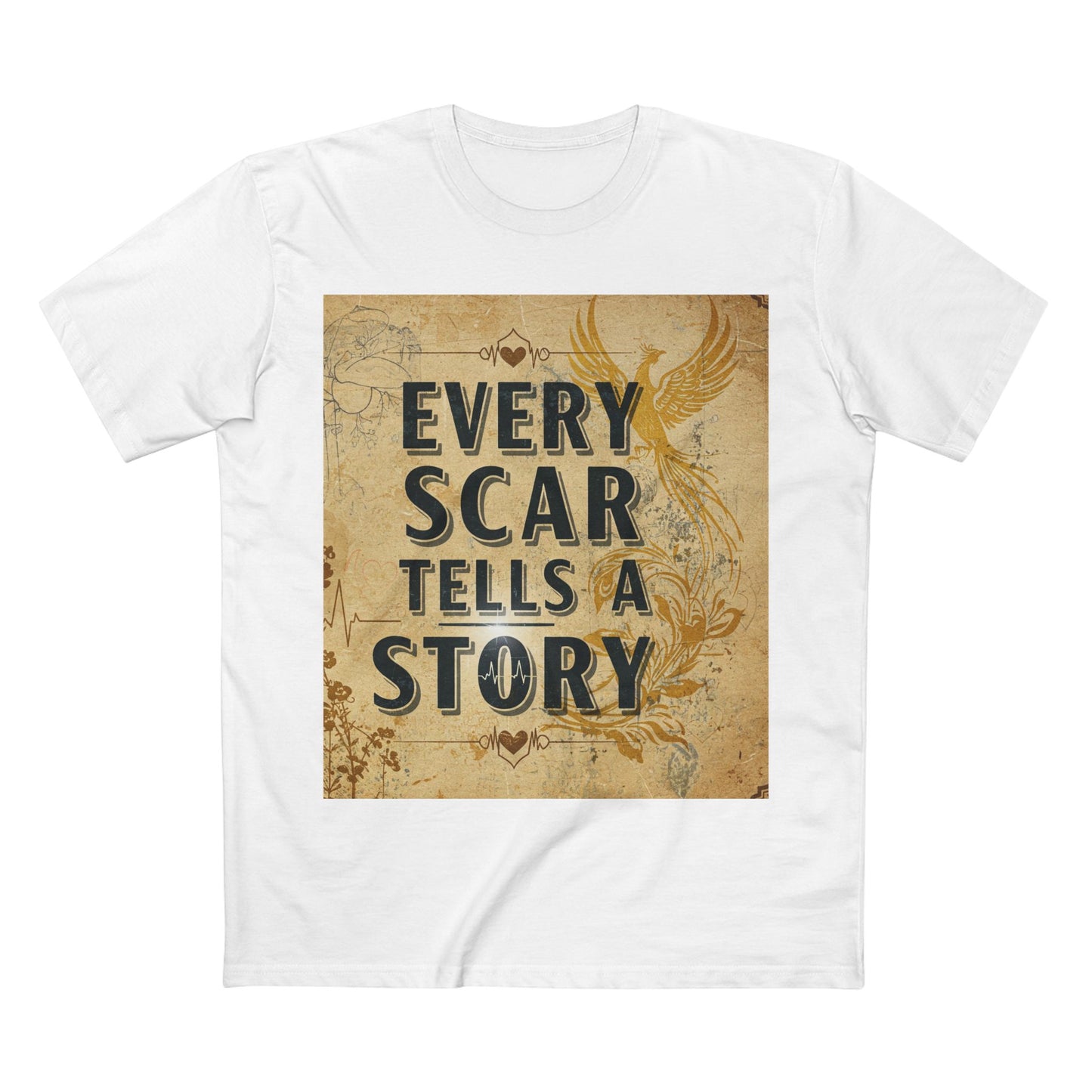 Every Scar Tells a Story Adult Tee - Inspirational Graphic T-Shirt