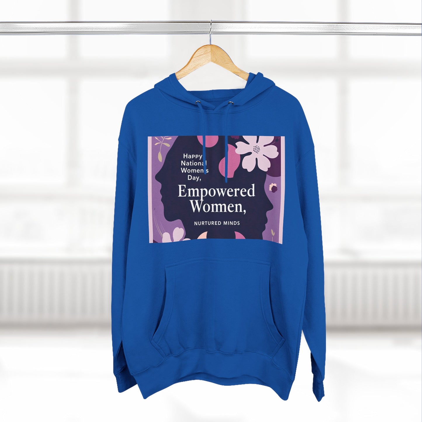 Empowered Women Fleece Hoodie - Happy National Women's Day Design