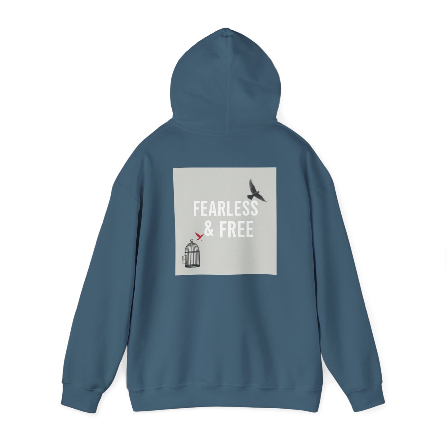 Back Print Design "Fearless & Free" Hoodie