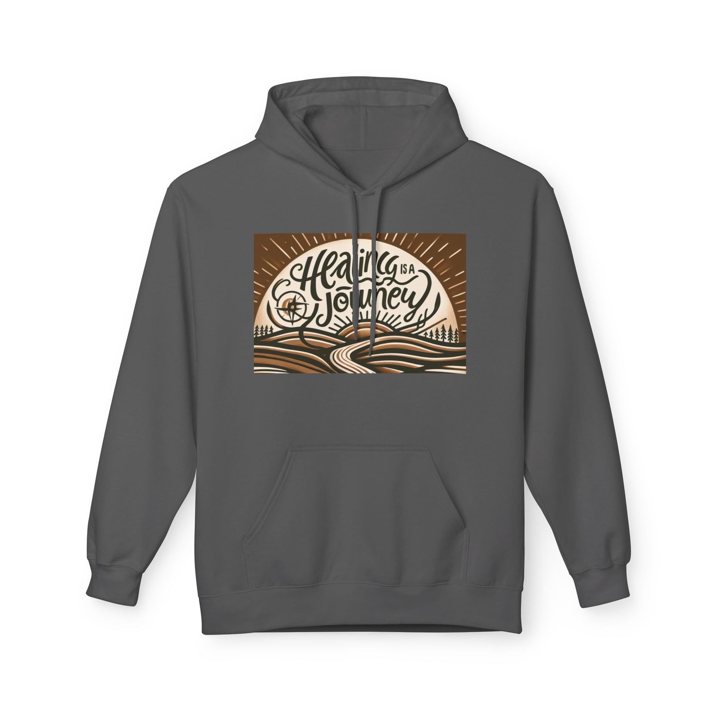 Healing Journey Unisex Fleece Hoodie - Cozy and Inspirational Wear