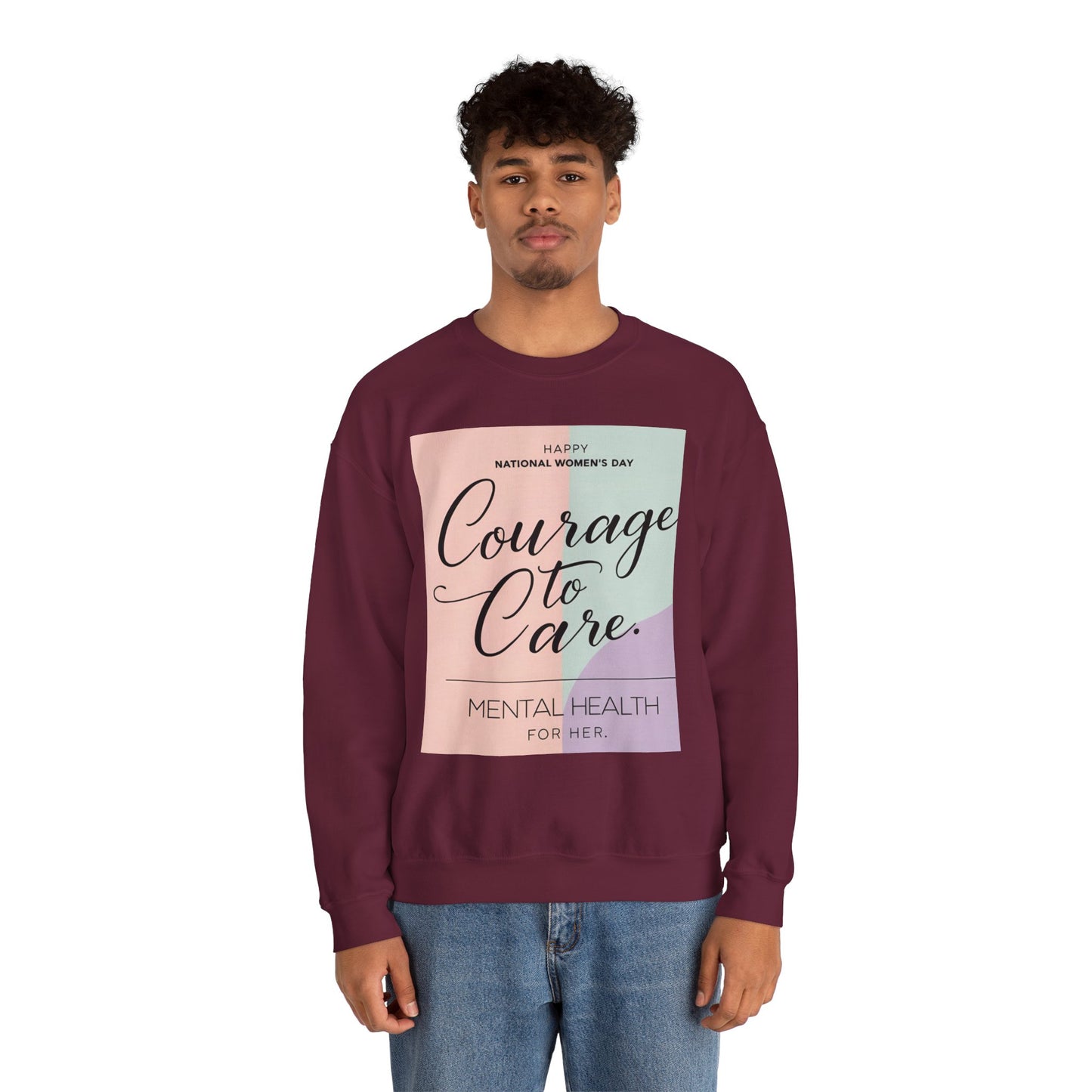 Courage to Care Sweatshirt vir Geestesgesondheidsbewustheid