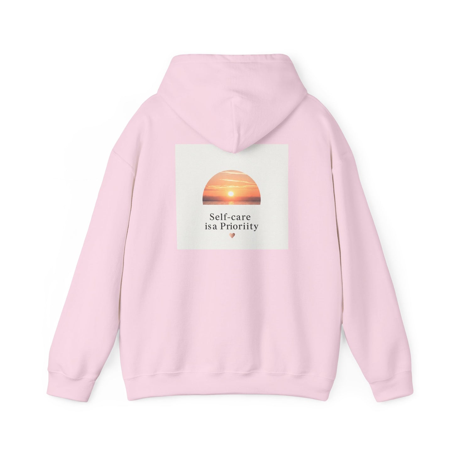 Back Print Design "Self-Care is a Priority" Hoodie