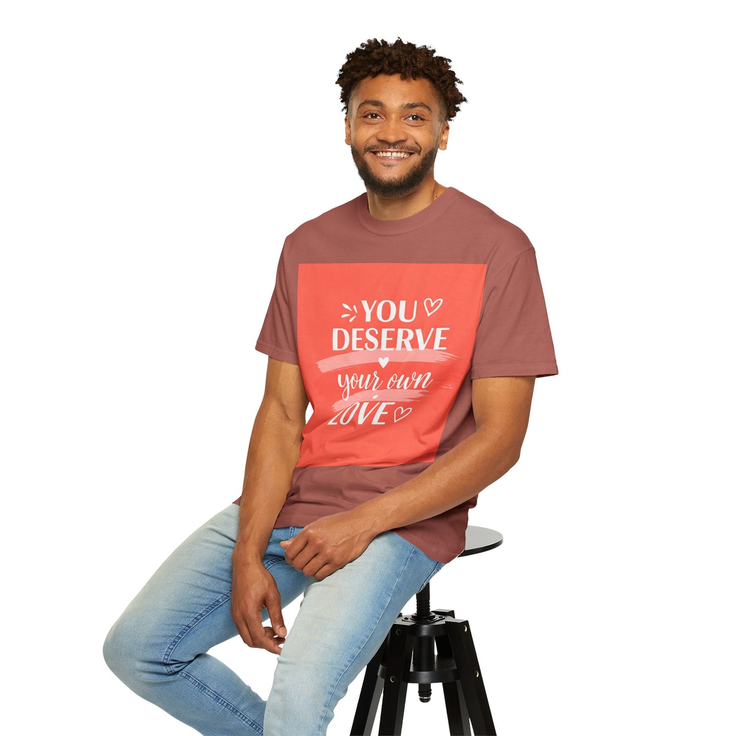 Front Print Design "You Deserve Your Own Love" T-Shirt