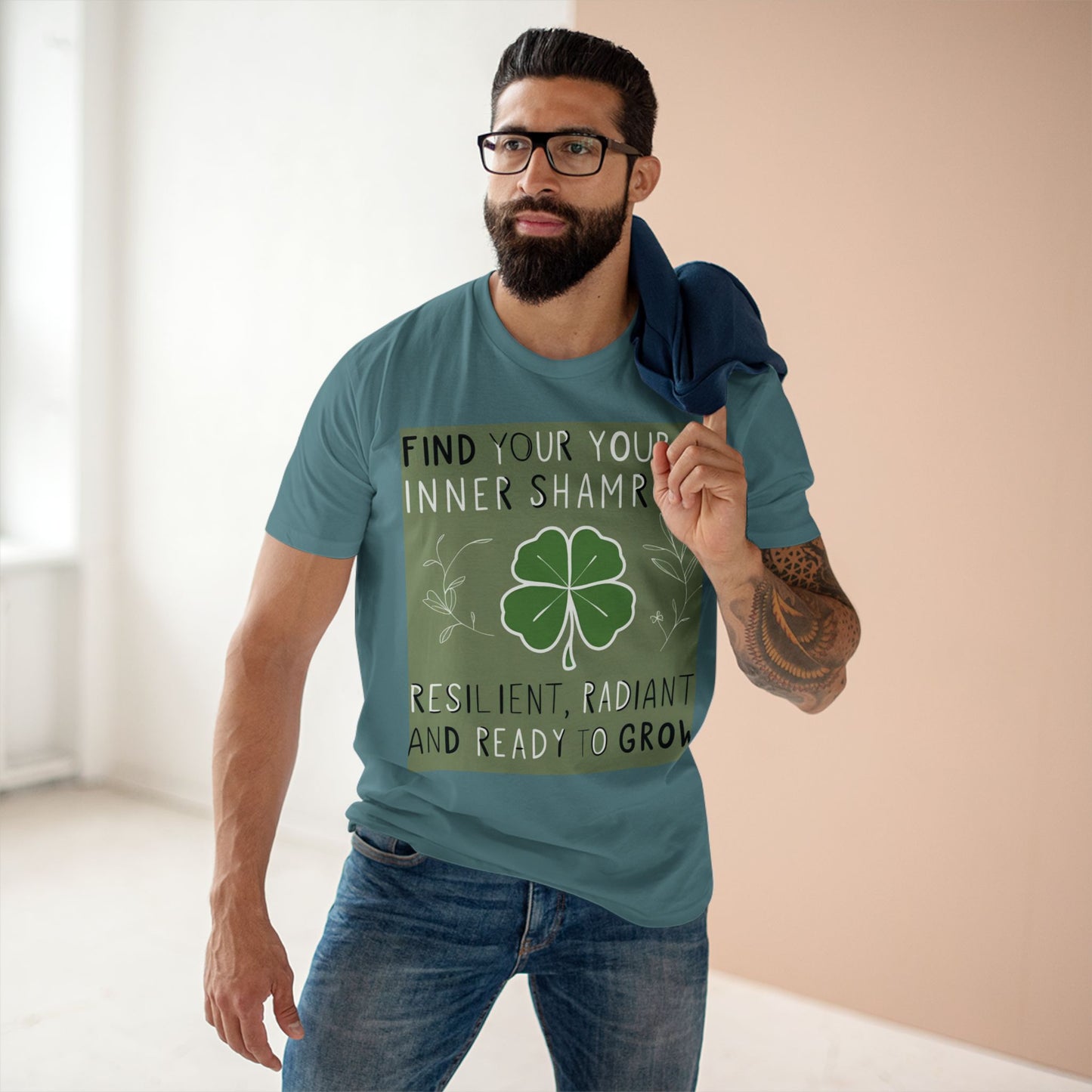 Front Print Design "Find Your Inner Shamrock" T-shirt