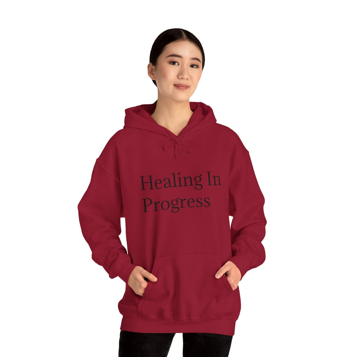 တိုးတက်မှုအတွက် ကုစားခြင်း Unisex Heavy Blend Hoodie - Self-Care &amp; Relaxation အတွက် ဇိမ်ခံအင်္ကျီ