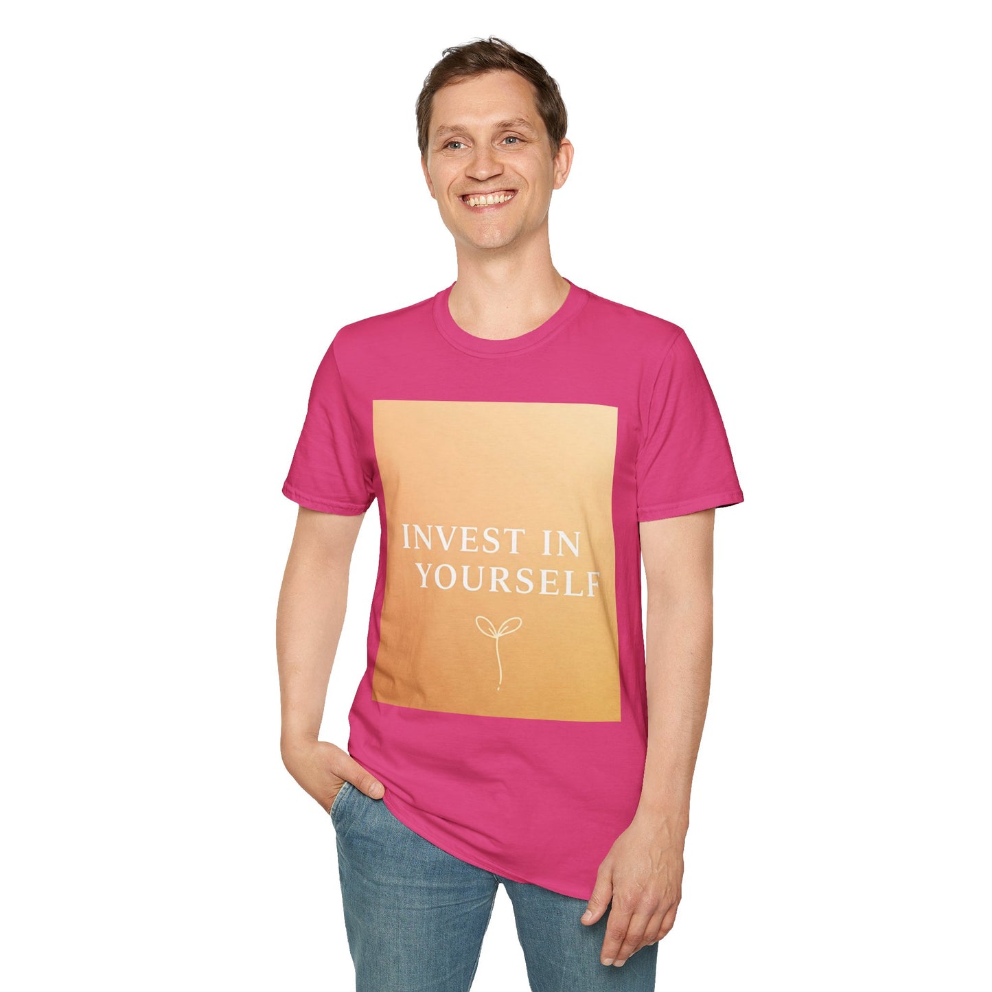 Front Print Design "Invest in Yourself" T-Shirt