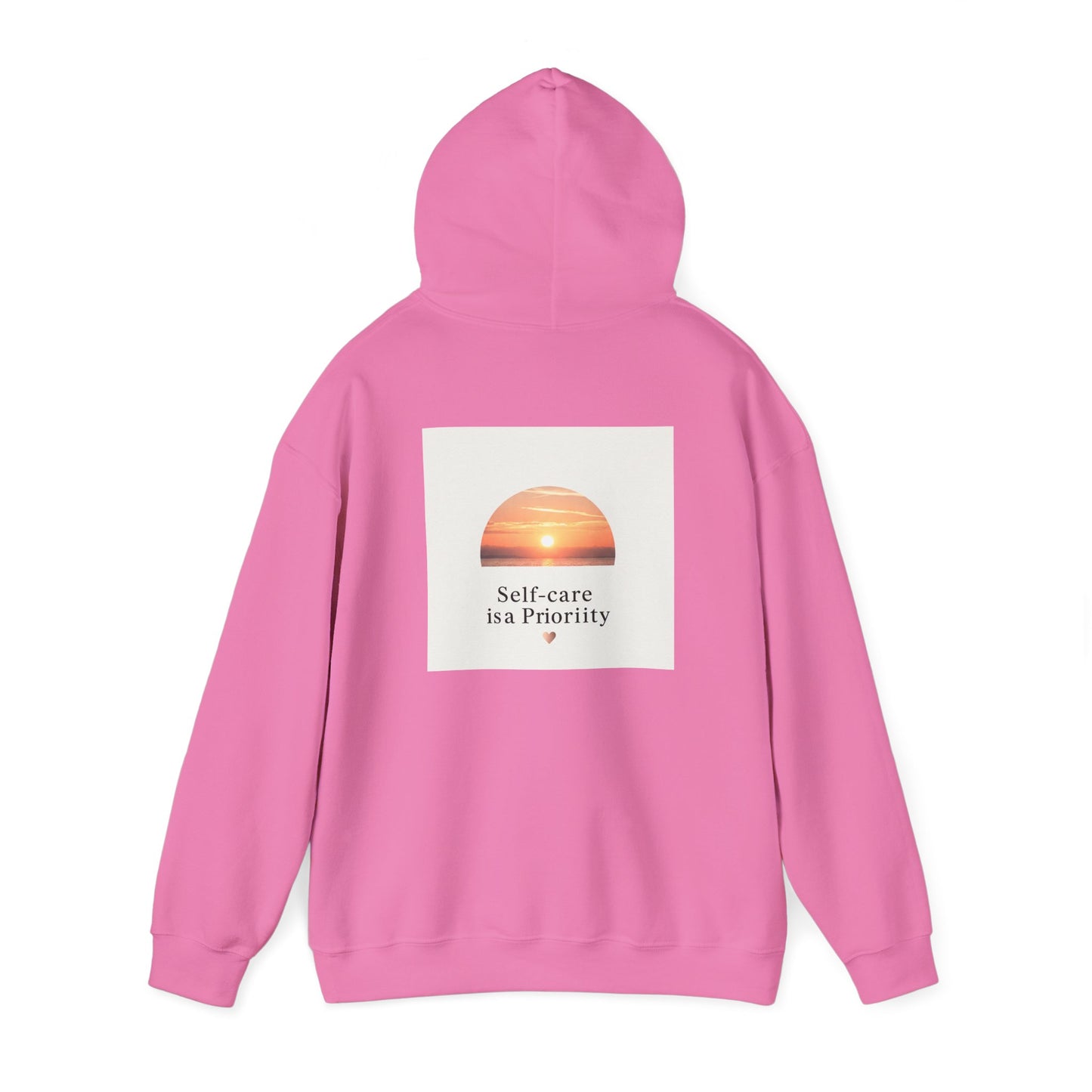 Back Print Design "Self-Care is a Priority" Hoodie