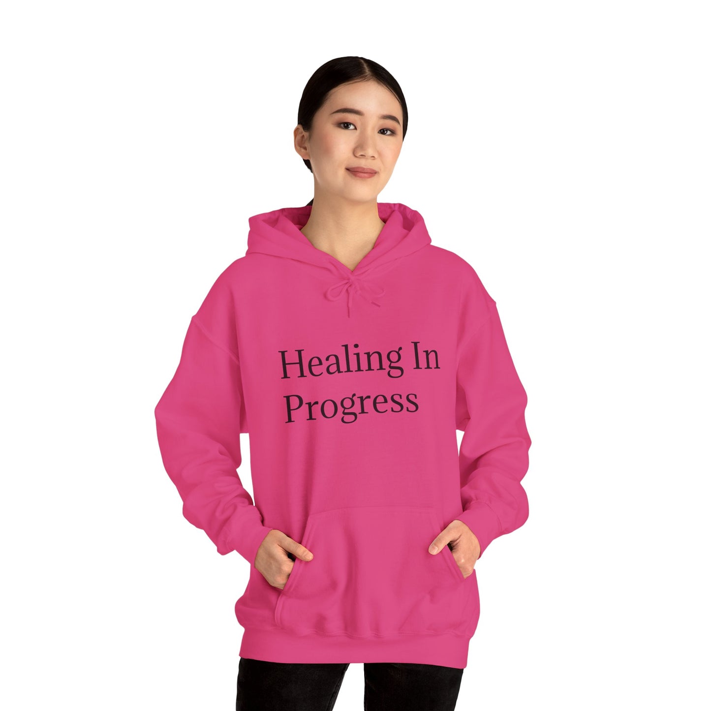 တိုးတက်မှုအတွက် ကုစားခြင်း Unisex Heavy Blend Hoodie - Self-Care &amp; Relaxation အတွက် ဇိမ်ခံအင်္ကျီ