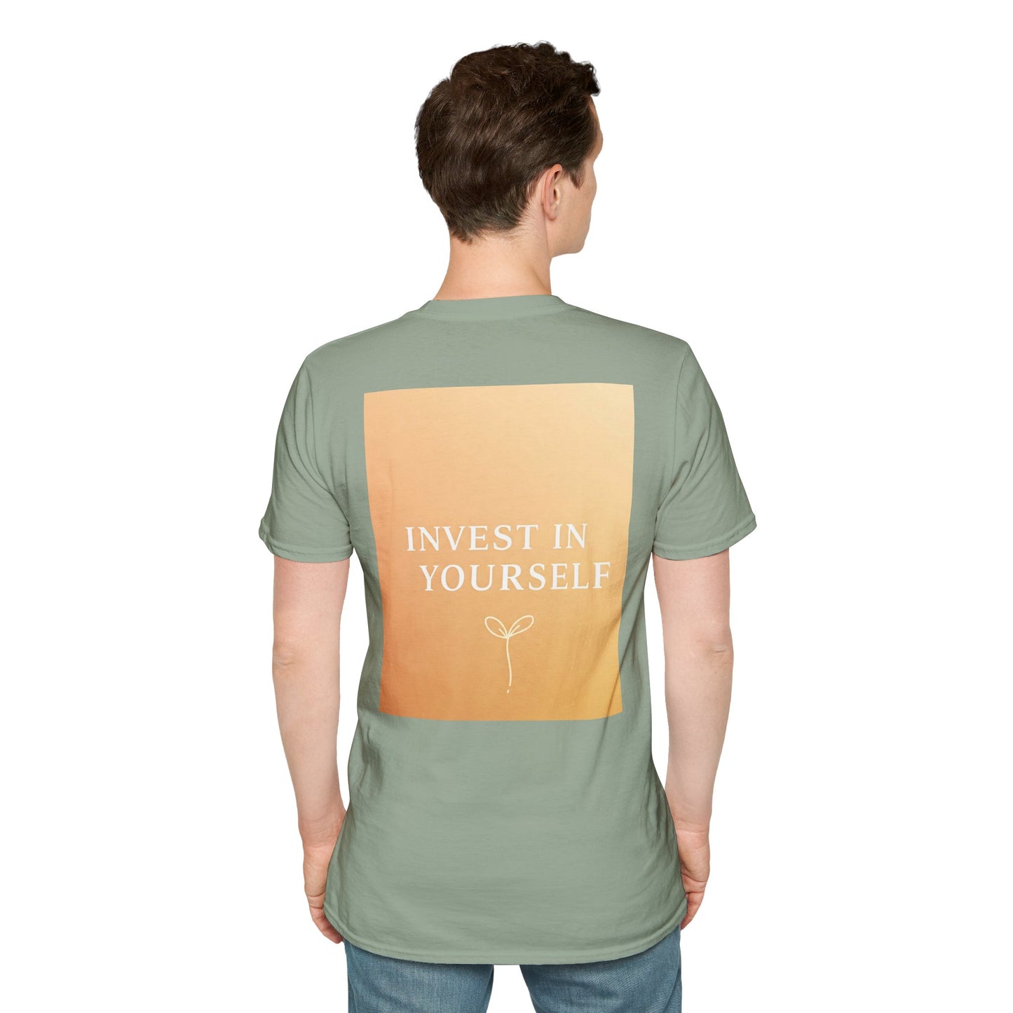 Front Print Design "Invest in Yourself" T-Shirt