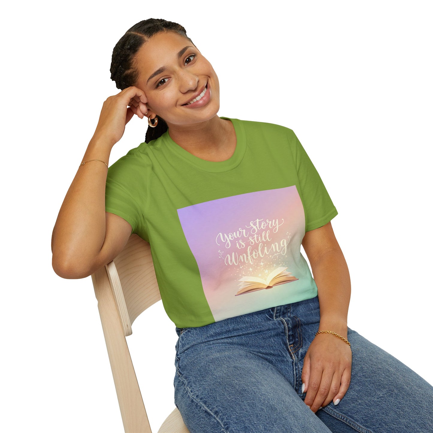 Your Story Is Still Unfolding T-Shirt | Inspirational Unisex Softstyle Tee