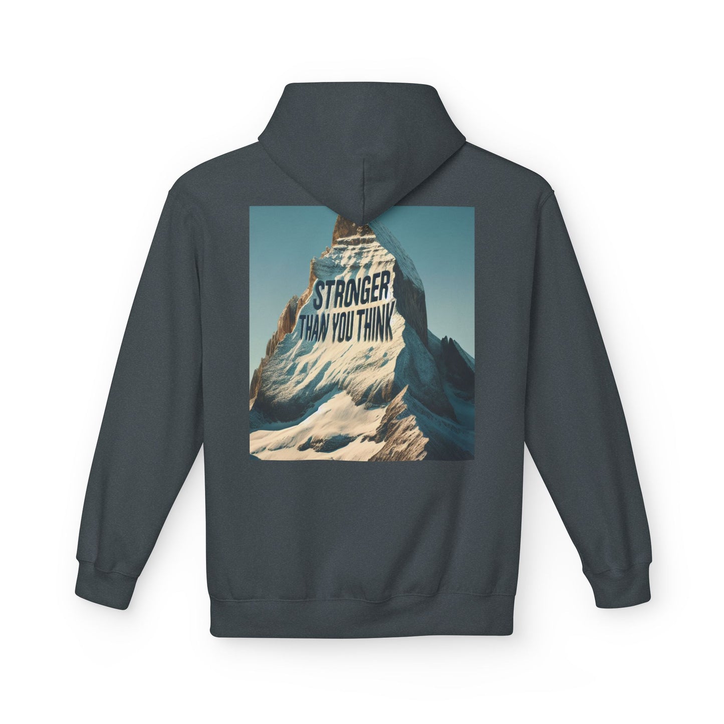 Motivational Fleece Hoodie - 'Stronger Than You Think'