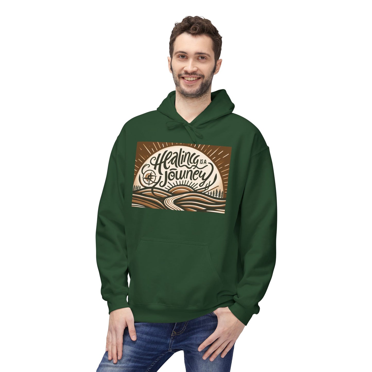 Healing Journey Unisex Fleece Hoodie - Gesellige en inspirerende drag