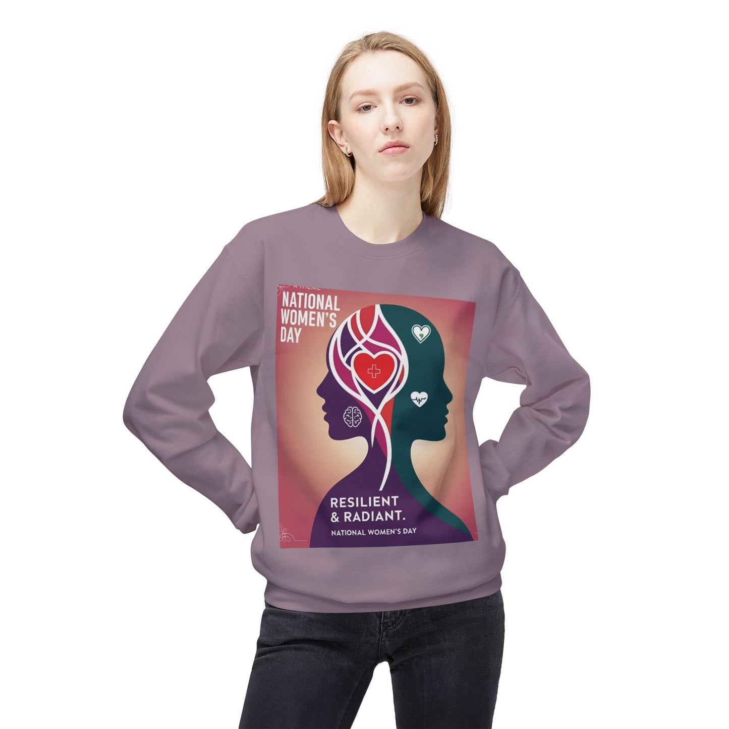 National Women's Day Sweatshirt | Resilient & Radiant Unisex Crewneck