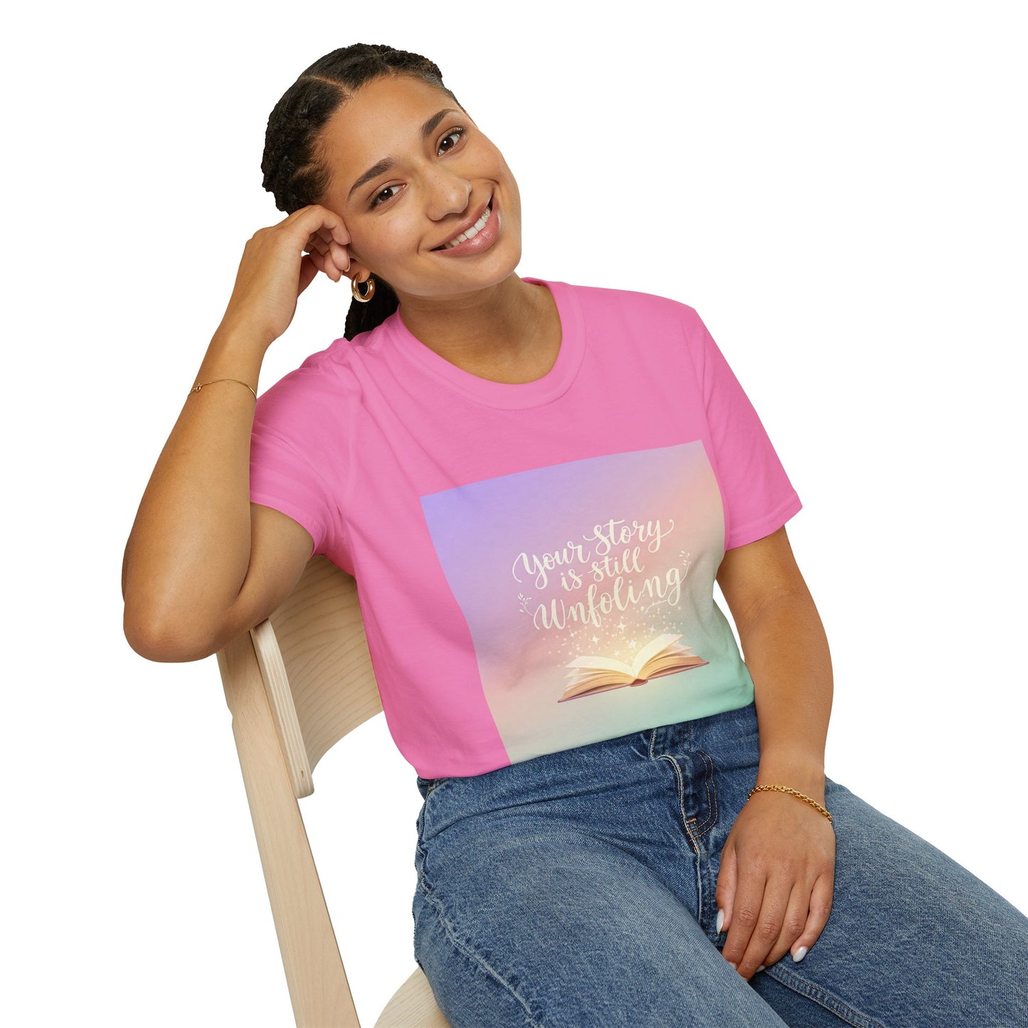 Your Story Is Still Unfolding T-Shirt | Inspirational Unisex Softstyle Tee