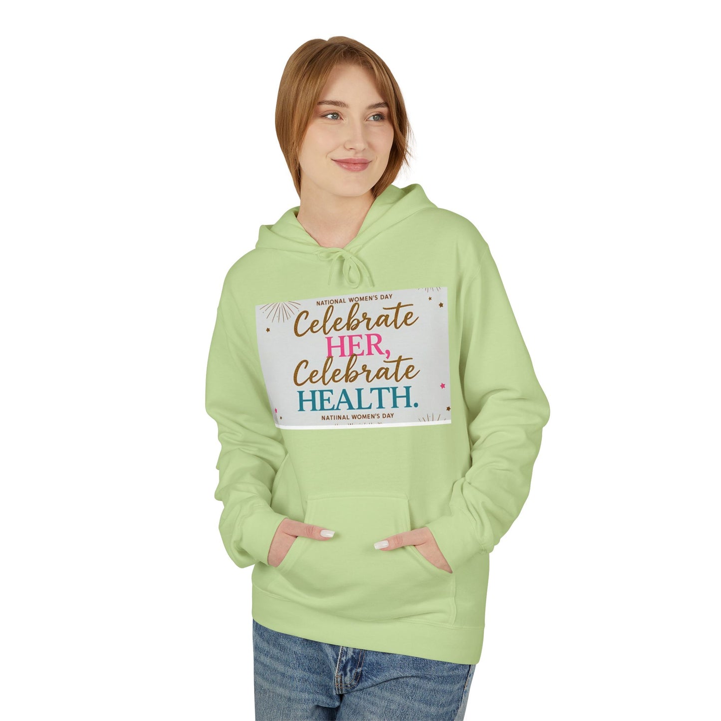 Celebrate Her Health Unisex Fleece Hoodie for Women's Day