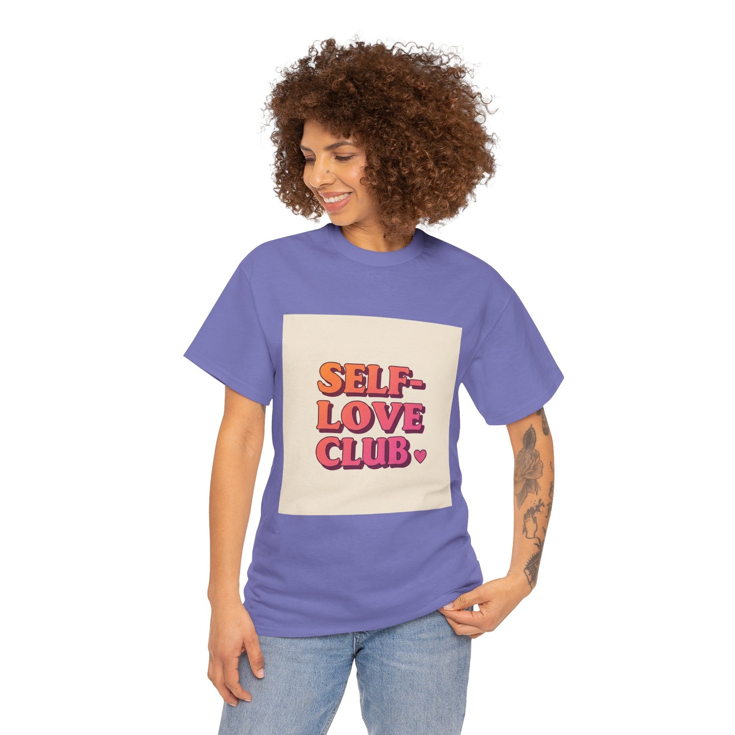 Self-Love Club Unisex Heavy Cotton Tee - Empowerment & Comfort for All