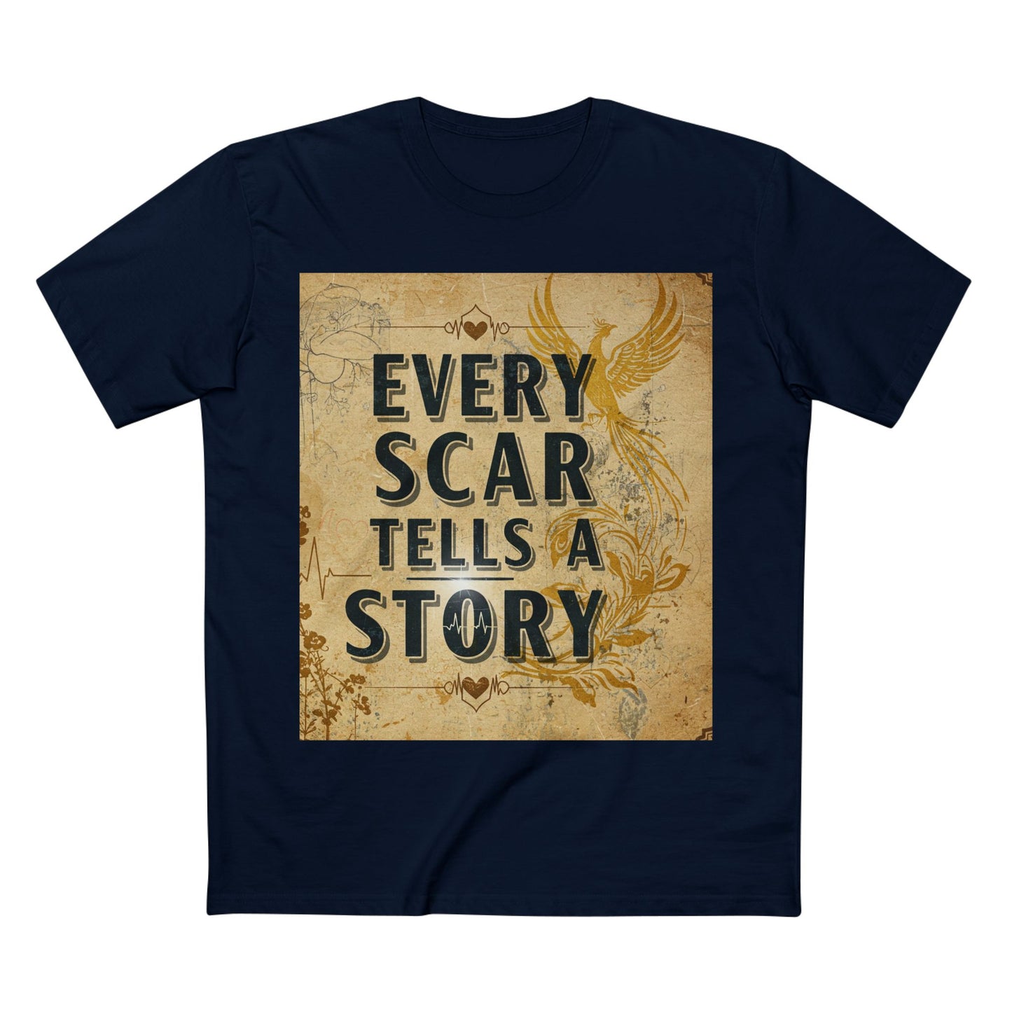 Every Scar Tells a Story Adult Tee - Inspirational Graphic T-Shirt