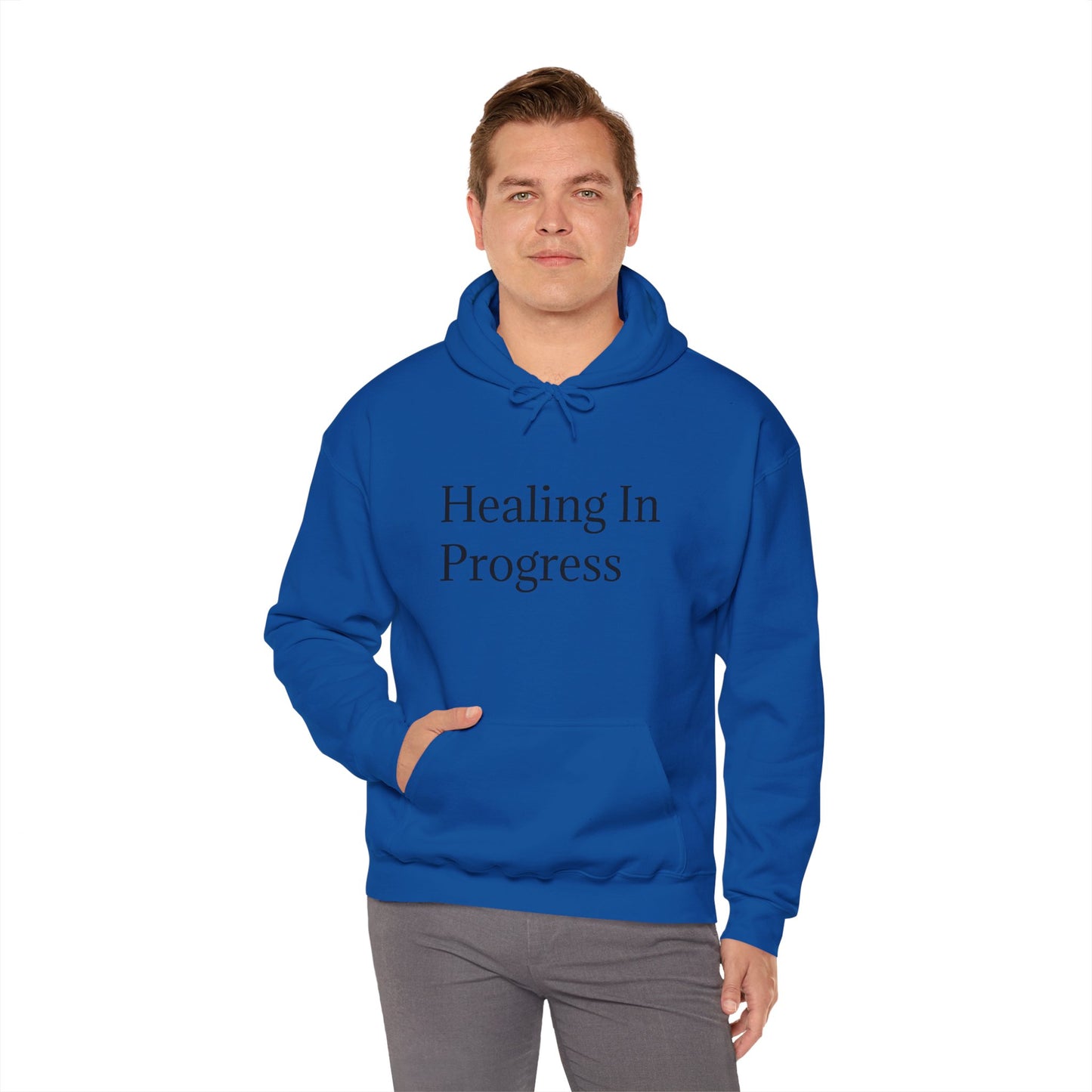 တိုးတက်မှုအတွက် ကုစားခြင်း Unisex Heavy Blend Hoodie - Self-Care &amp; Relaxation အတွက် ဇိမ်ခံအင်္ကျီ