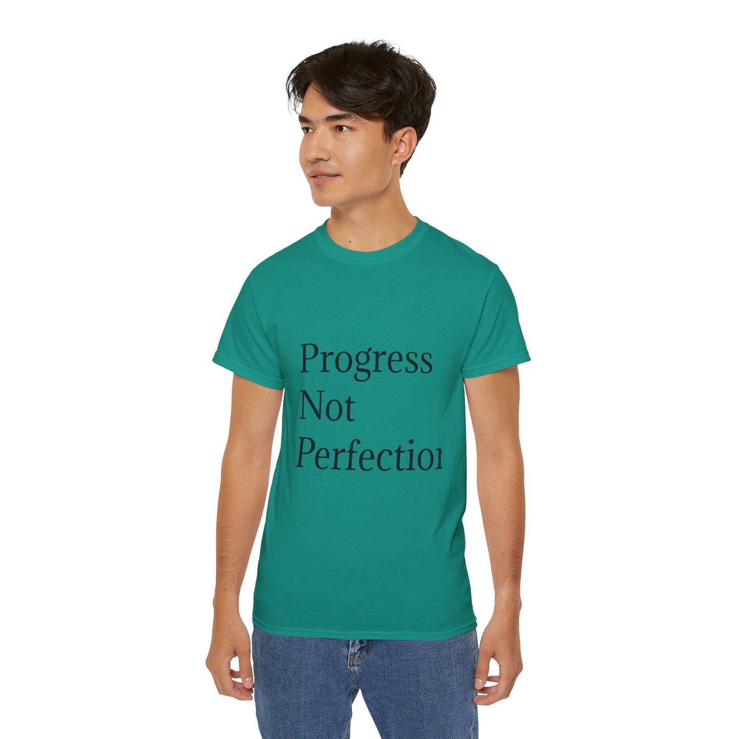 Progress Not Perfection Unisex Ultra Cotton Tee | Motiverende T-hemp vir daaglikse inspirasie