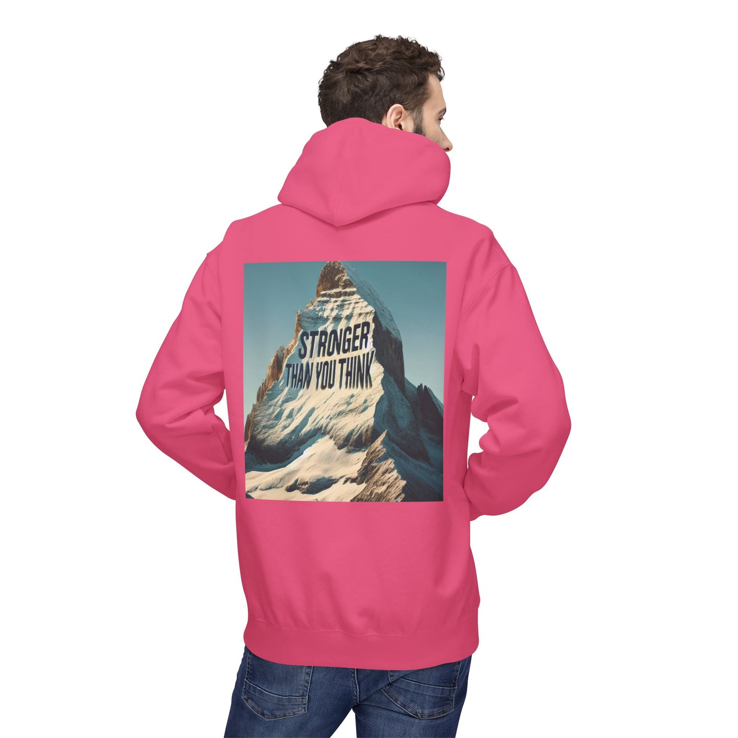 Motivational Fleece Hoodie - 'Stronger Than You Think'