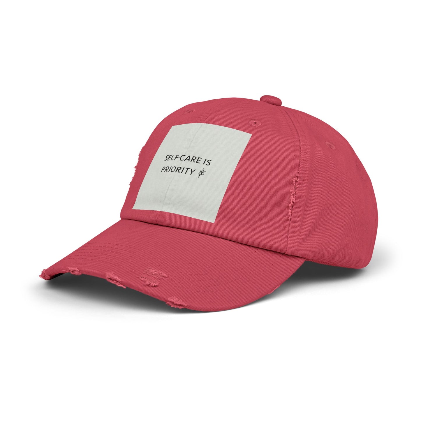 Distressed Cap - Self-Care is Priority Hat