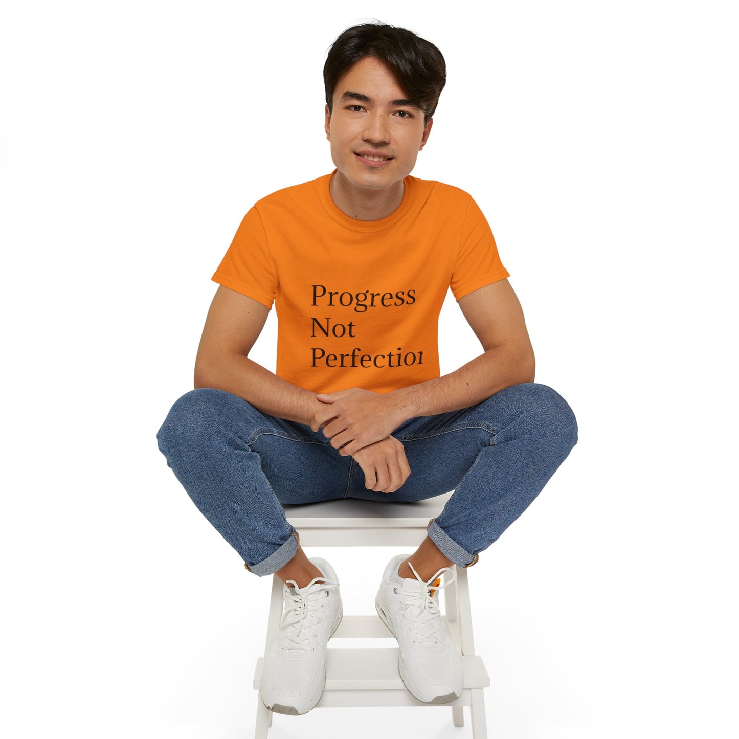 Progress Not Perfection Unisex Ultra Cotton Tee | Motiverende T-hemp vir daaglikse inspirasie