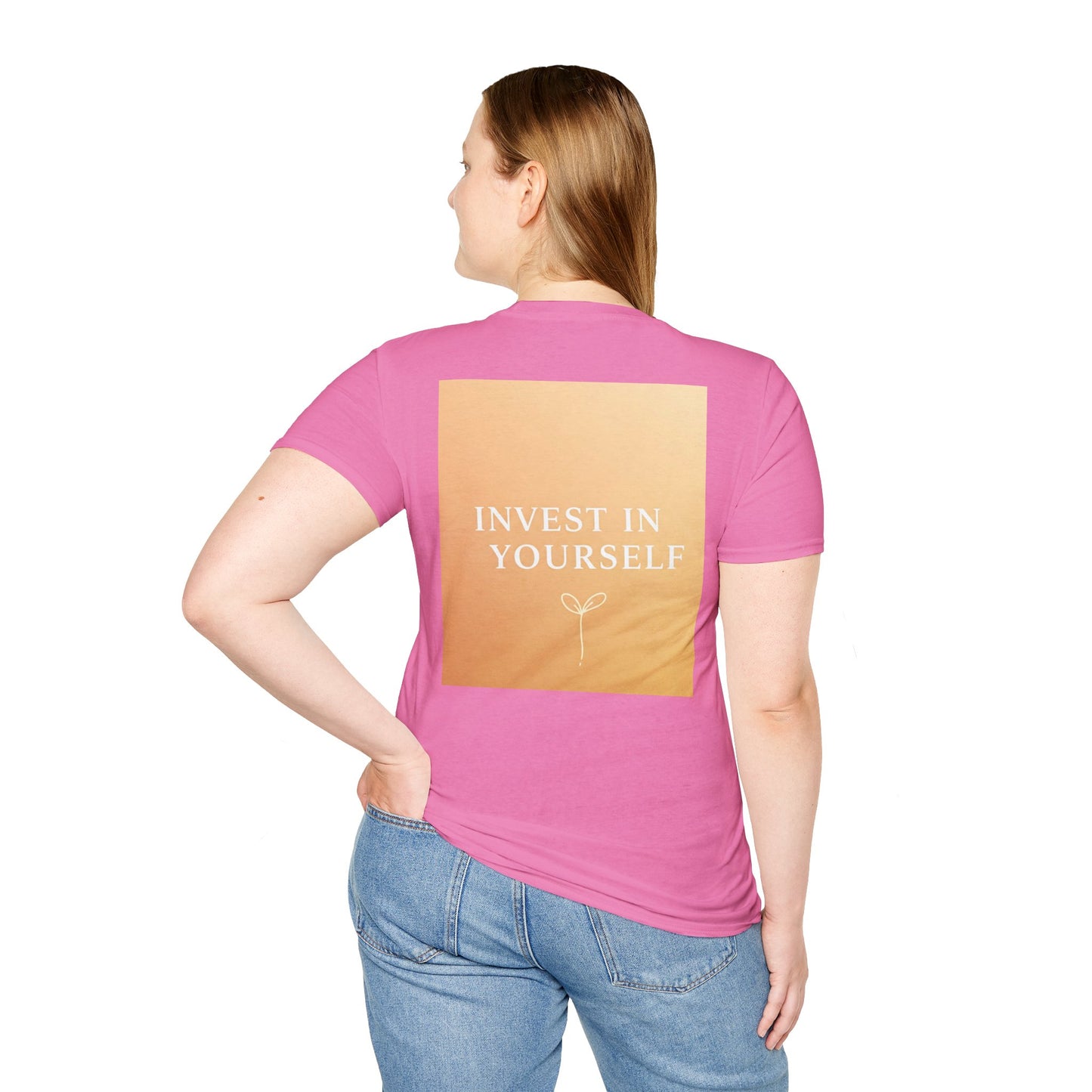 Front Print Design "Invest in Yourself" T-Shirt