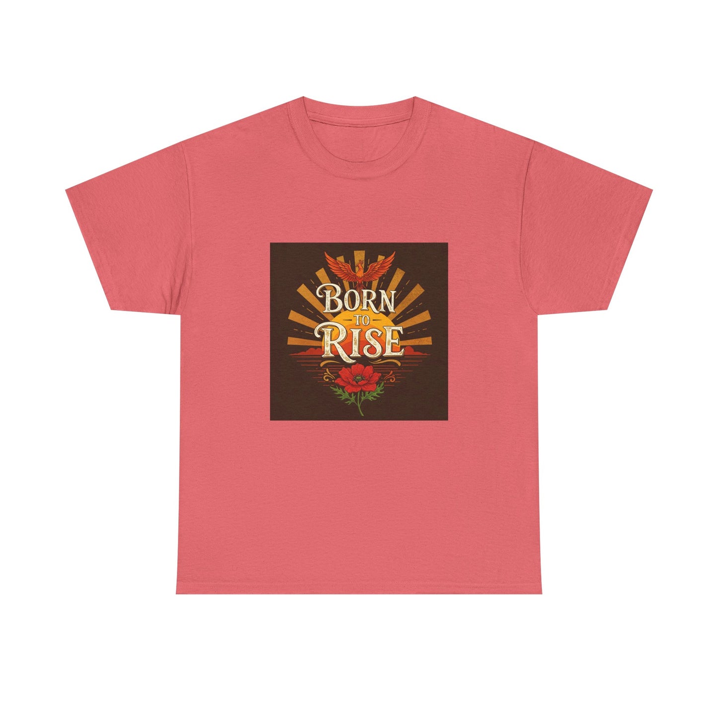 Born to Rise Unisex Heavy Cotton Tee - Inspirational Graphic Shirt