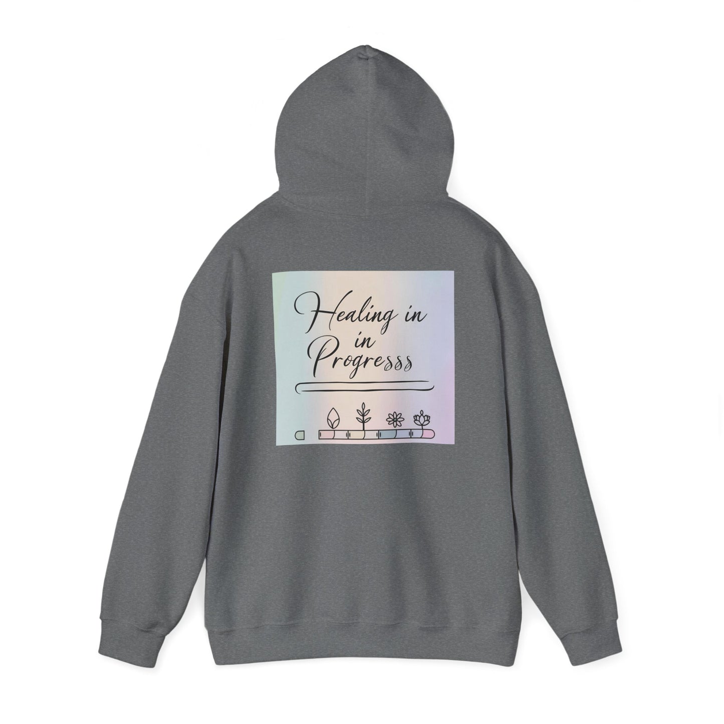 Back Print Design "Healing in Progress" Hoodie