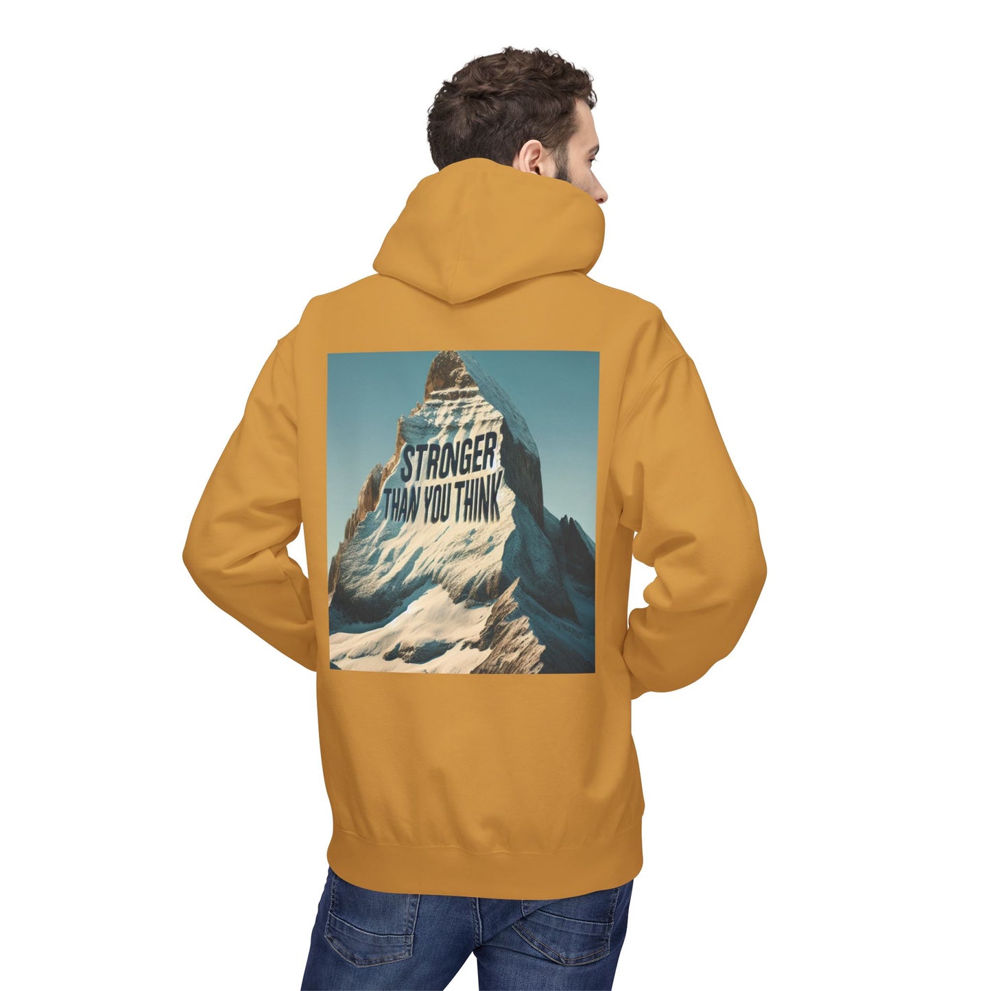 Motivational Fleece Hoodie - 'Stronger Than You Think'