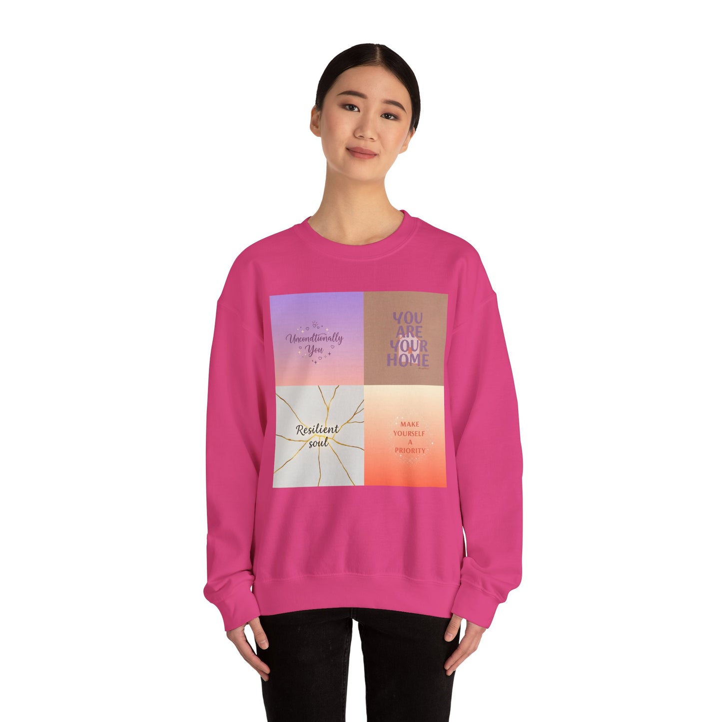 Inspirational Quote Sweatshirt - "Make Yourself a Priority" Unisex Crewneck